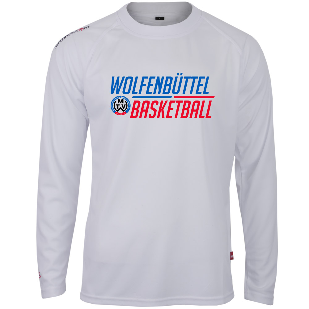 Wolfenbüttel Basketball Longsleeve weiß