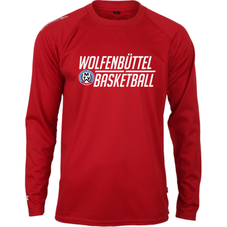 Wolfenbüttel Basketball Longsleeve rot