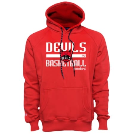 Devils Basketball Delmenhorst Kapuzensweater rot
