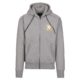 77er TV Lauf Kapuzenjacke Zip-Hoody grau