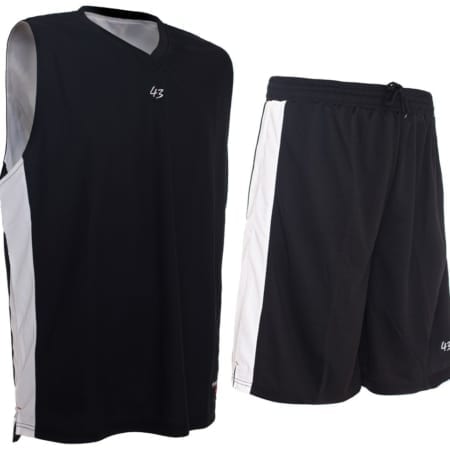 Basketballset LineUp Trikot+Hose schwarz/weiß