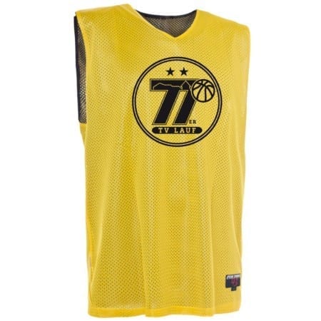 77er TV Lauf Reversible Basketball Jersey BASIC gelb/schwarz