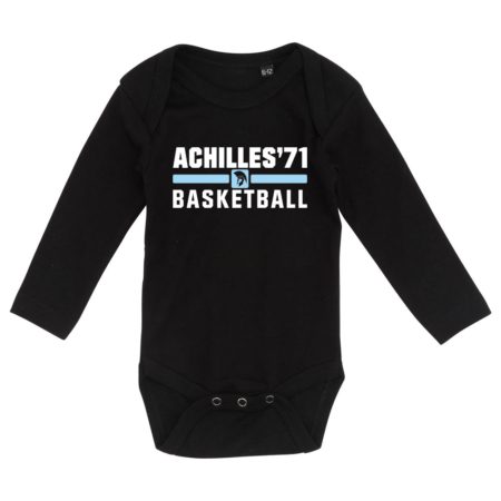 Achilles'71 City Basketball Langarm Baby Body LS schwarz