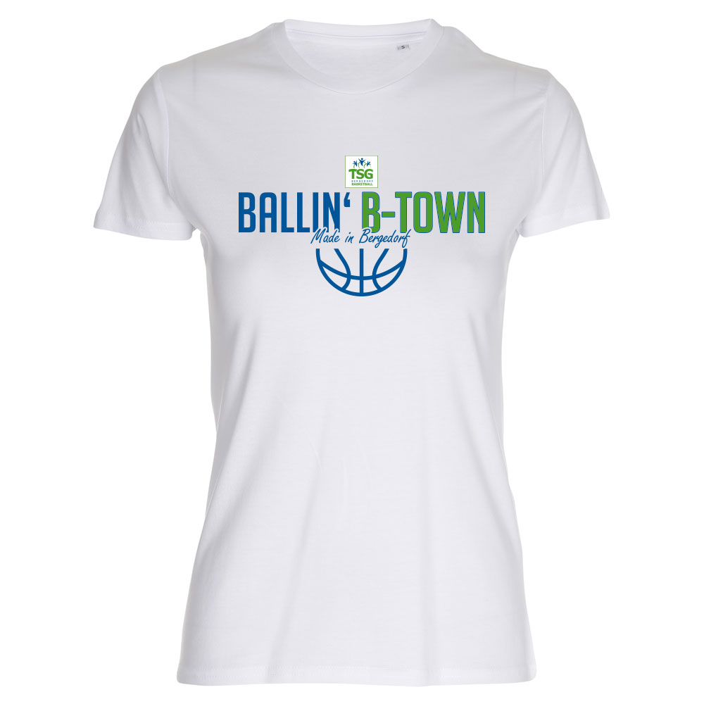 Ballin B-Town Lady Fitted Shirt weiß