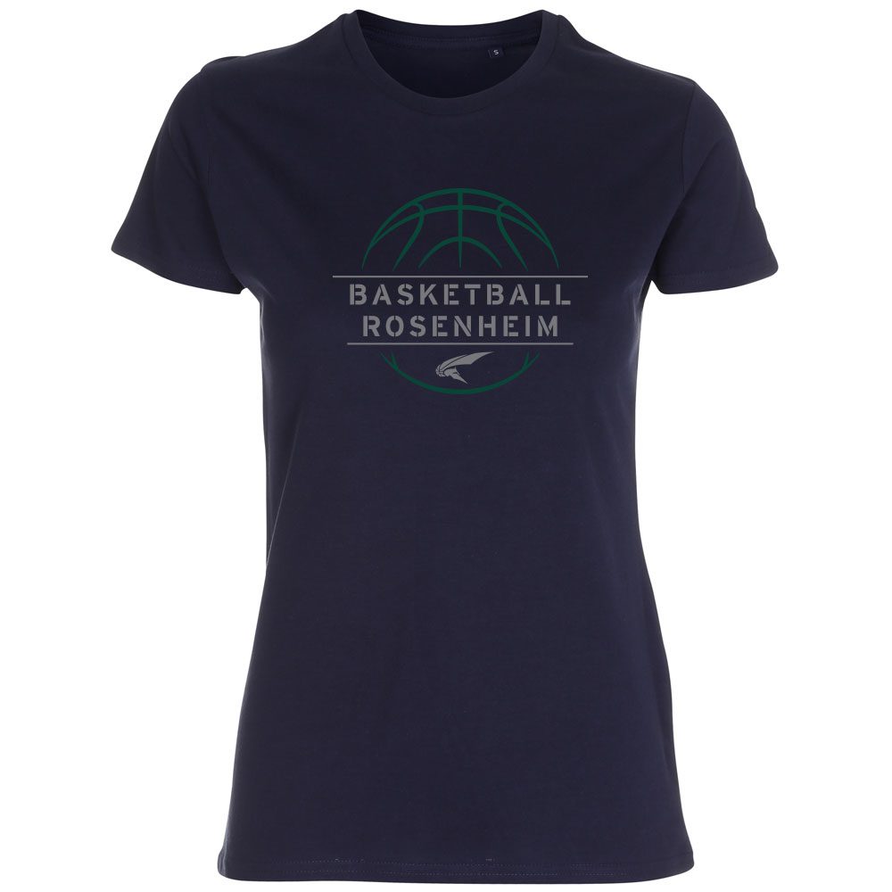Basketball Rosenheim Lady Fitted Shirt schwarz
