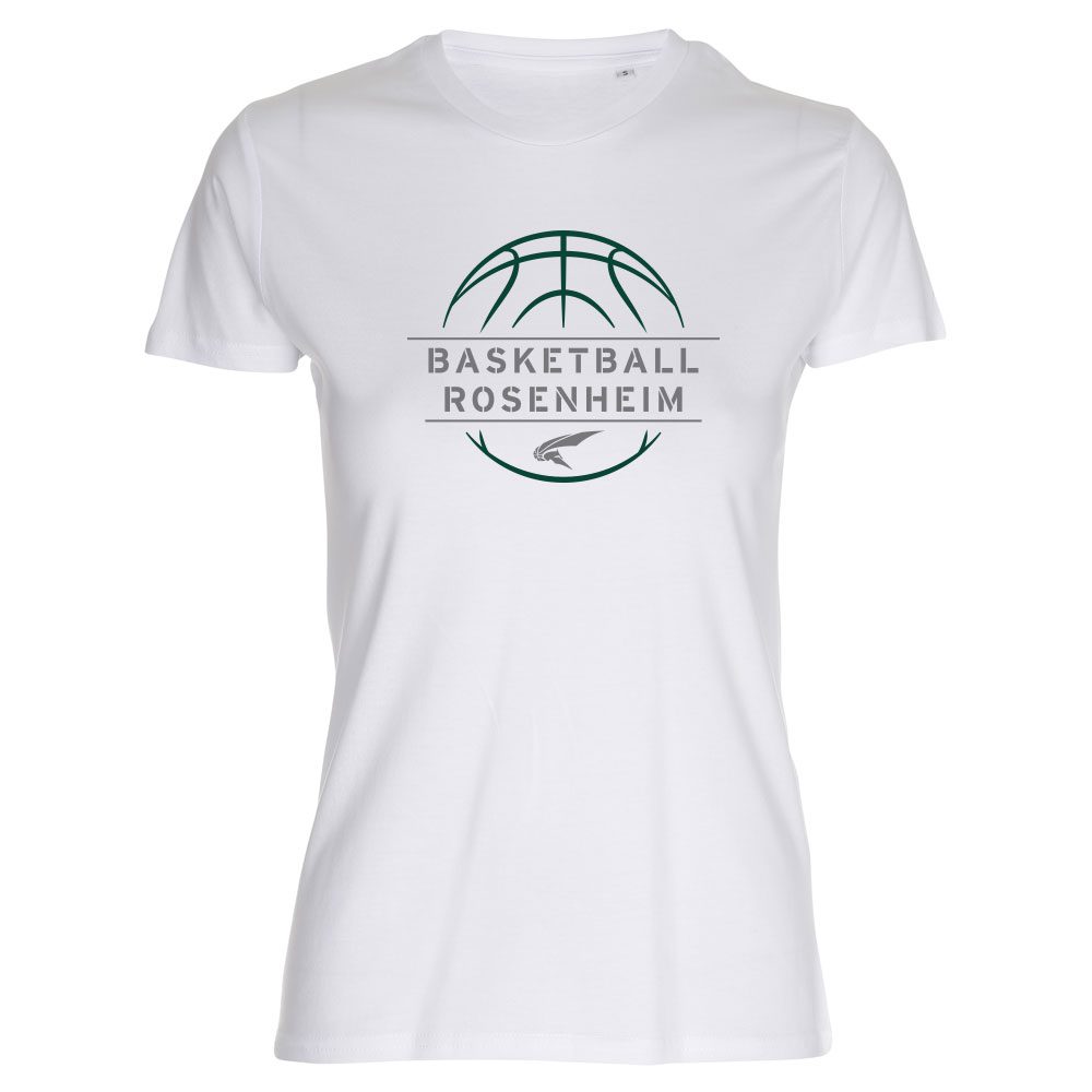 Basketball Rosenheim Lady Fitted Shirt weiß