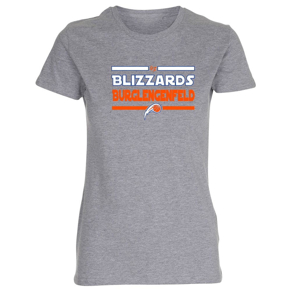 Blizzards Burglengenfeld Basketball Lady Fitted Shirt grau