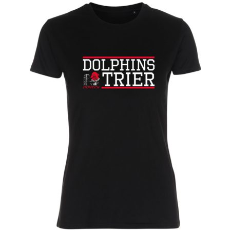DOLPHINS TRIER Lady Fitted Shirt schwarz
