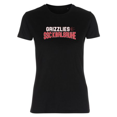 Grizzlies Karlsruhe Slogan Lady Fitted Shirt schwarz