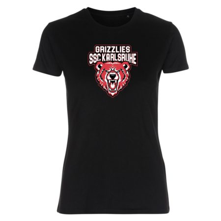 Grizzlies SSC Karlsruhe Lady Fitted Shirt schwarz