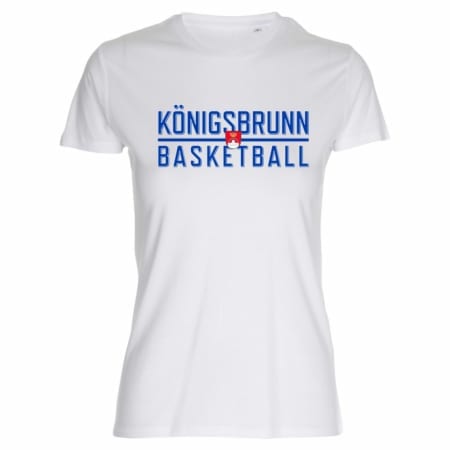 Königsbrunn Basketball Lady Fitted Shirt weiß
