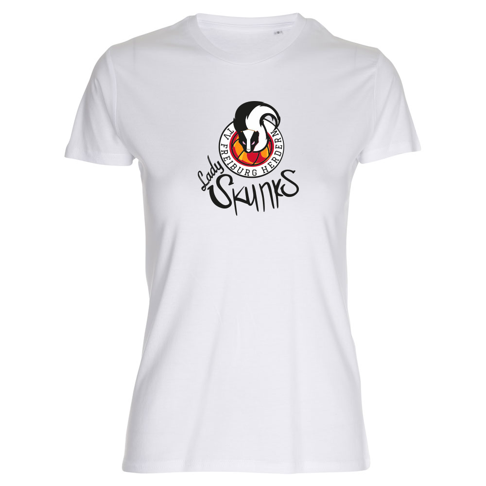 Lady Skunks Girls Fitted Shirt weiß