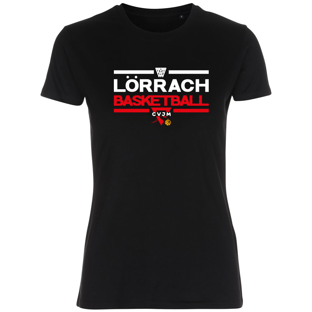 Lörrach Basketball Lady Fitted Shirt schwarz
