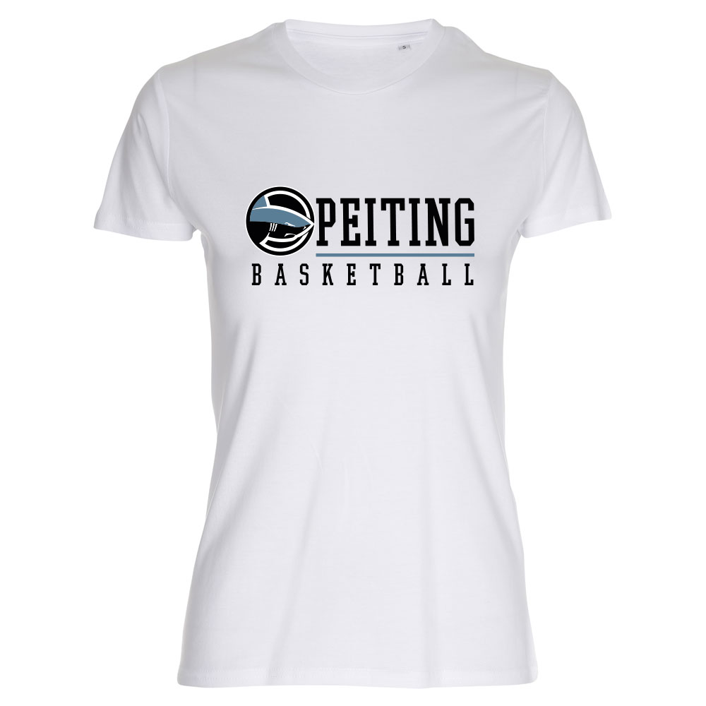 PEITING BASKETBALL Lady Fitted Shirt weiß