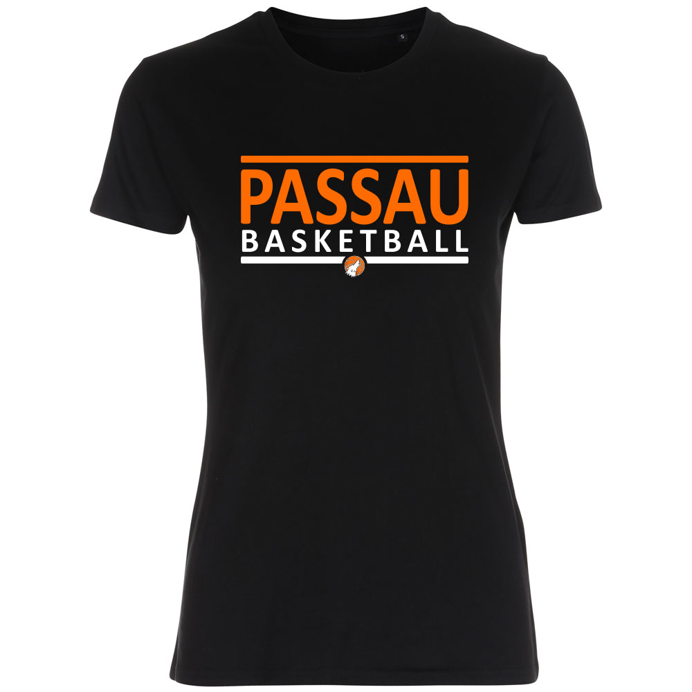 Passau City Basketball Lady Fitted Shirt schwarz