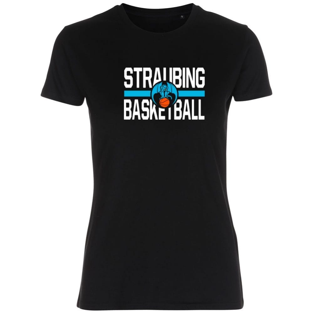 Straubing Basketball Lady Fitted Shirt schwarz