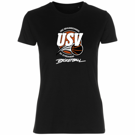 USV Basketball Lady Fitted Shirt schwarz