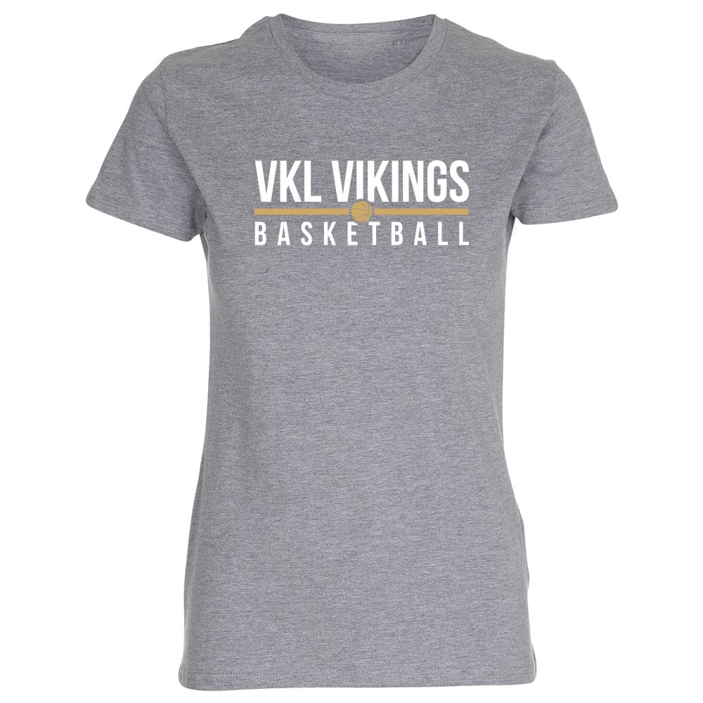 Vikings City Basketball Lady Fitted Shirt grau
