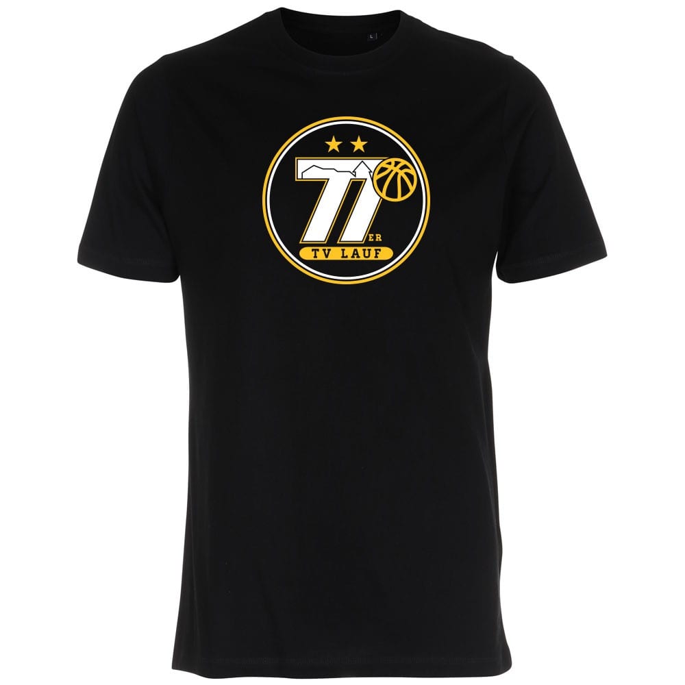 77er TV Lauf T-Shirt schwarz