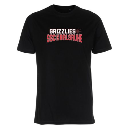 Grizzlies Karlsruhe Slogan T-Shirt schwarz