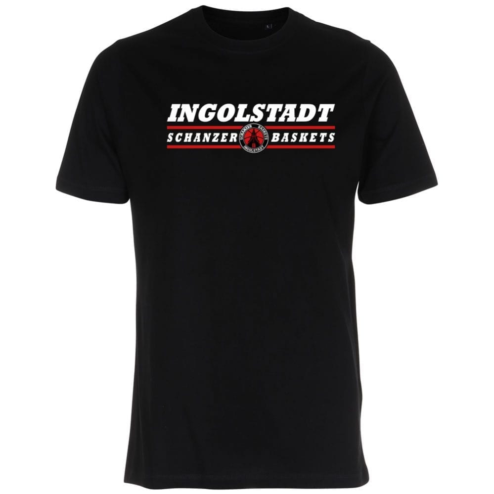 Ingolstadt Schanzer Baskets Basketball T-Shirt schwarz