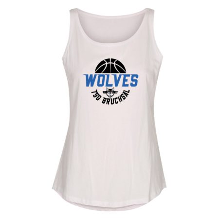 Bruchsal Wolves City Basketball Lady Loose Top weiß