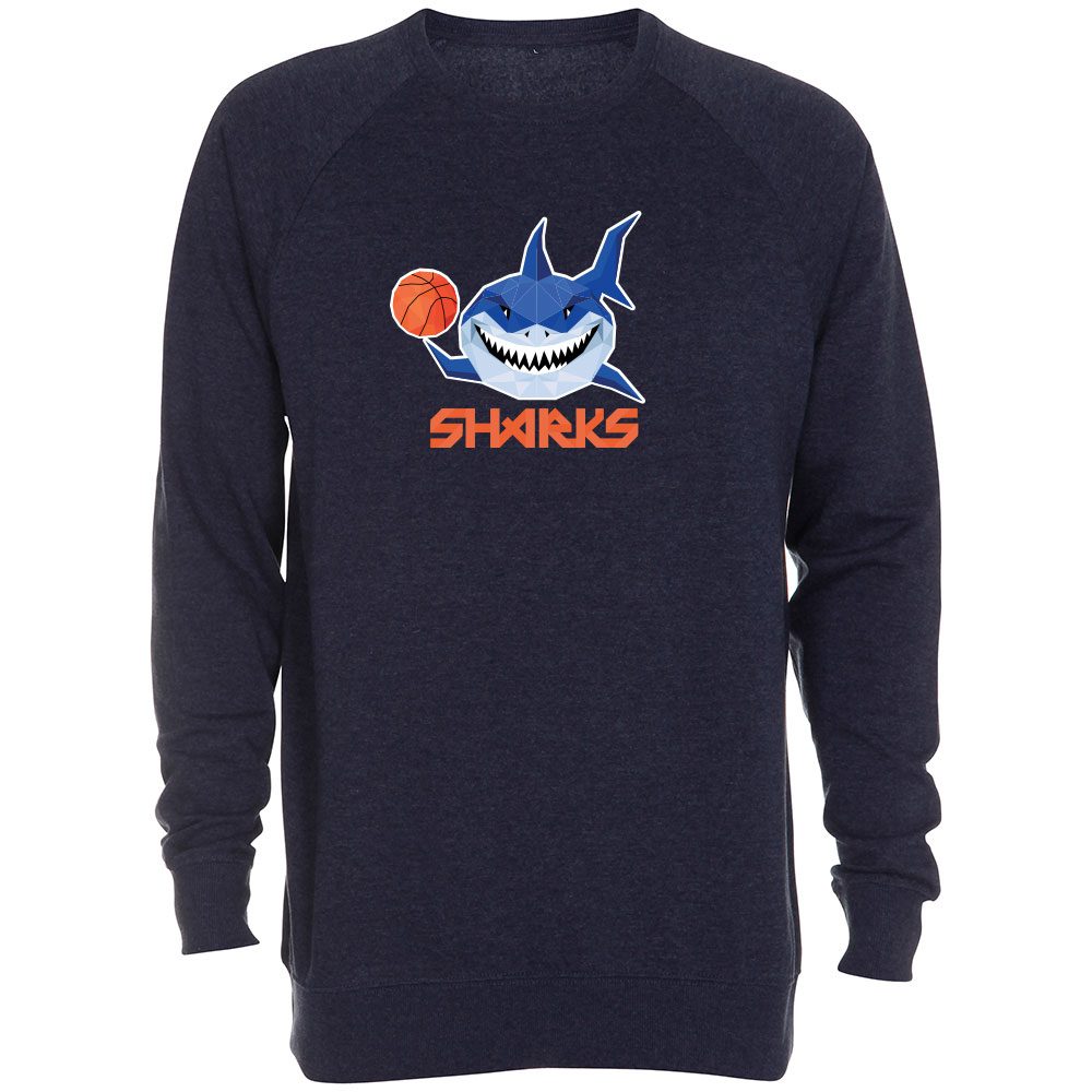 Hittfeld Sharks Crewneck Sweater blau meliert