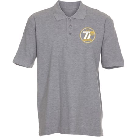 77er TV Lauf Polo Shirt grau