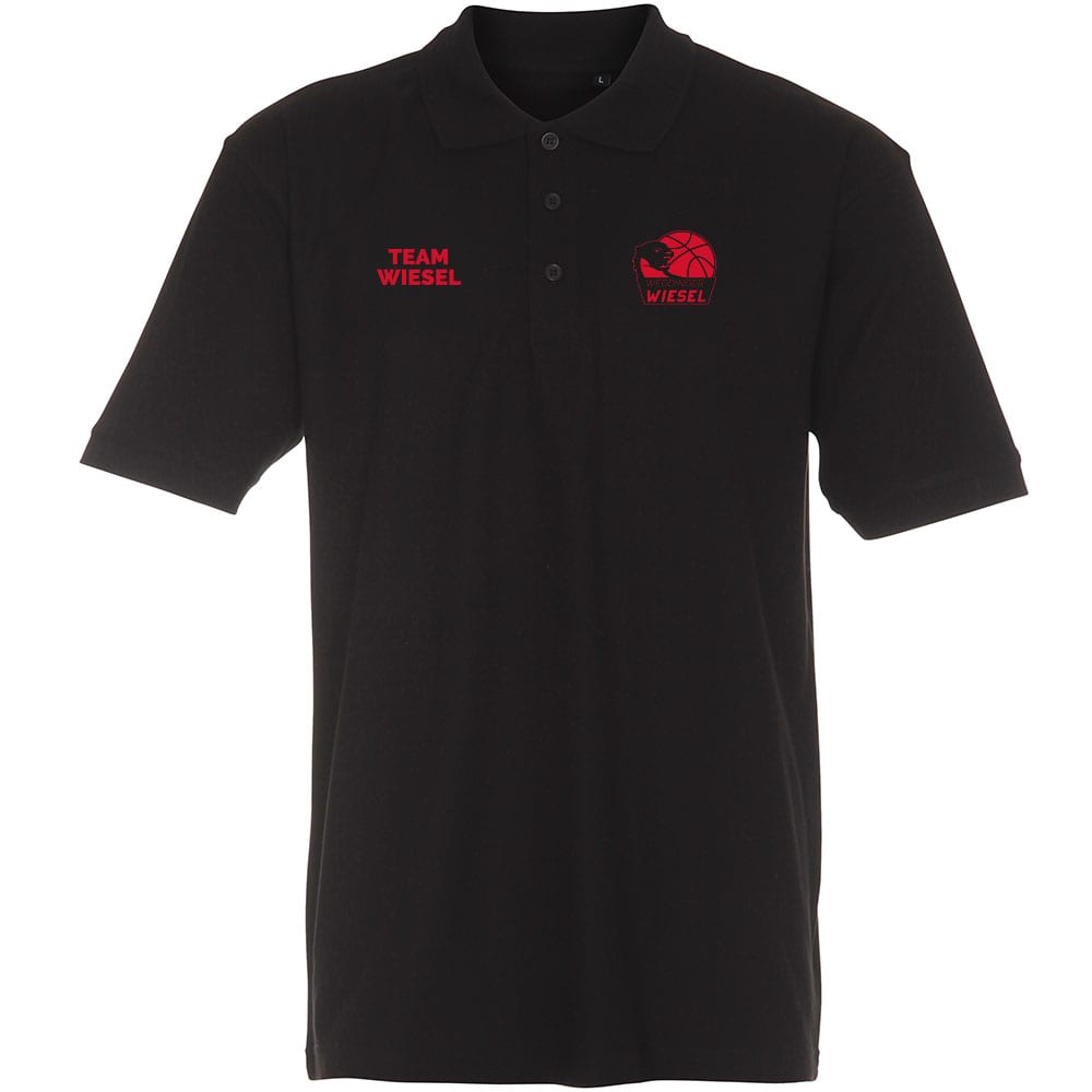 Team Wiesel Polo Shirt schwarz