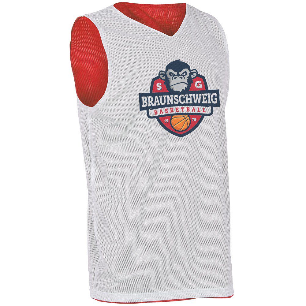 SG Braunschweig Basketball Reversible Jersey BASIC rot / weiß