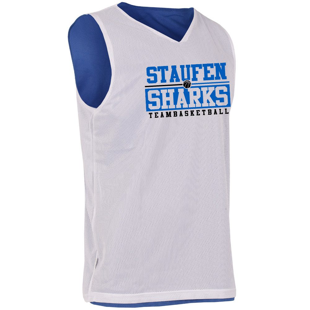 Staufen Sharks Teambasketball Reversible Jersey blau/weiß