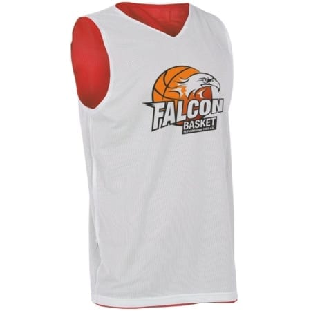 Falcon Basket Reversible Jersey BASIC rot/weiß