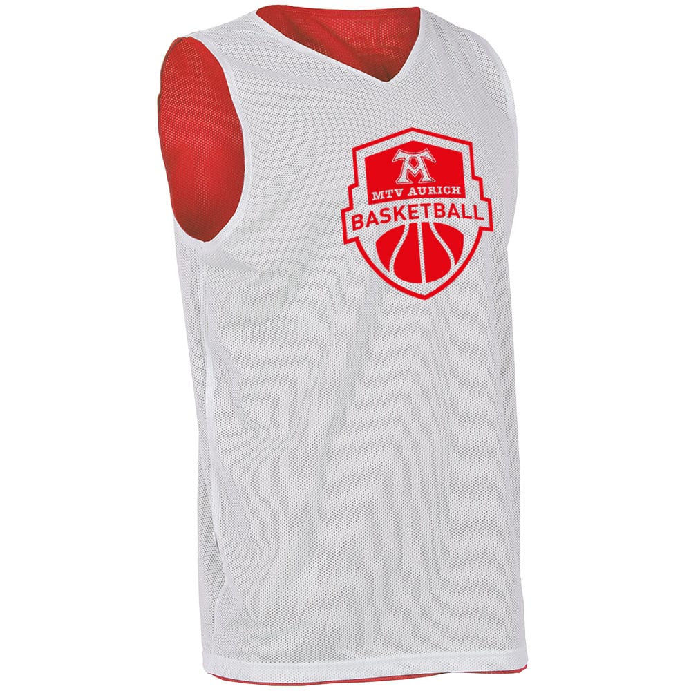 MTV Aurich Basketbal Reversible Jersey BASIC weiß / rot