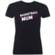 Basketball Mum Girlie Shirt schwarz