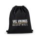 Vikings City Basketball Turnbeutel schwarz