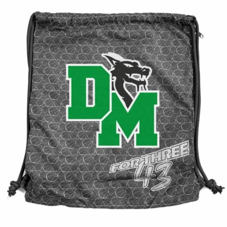 DM Dragons Turnbeutel Gymsac dunkelgrau mit Seitentasche