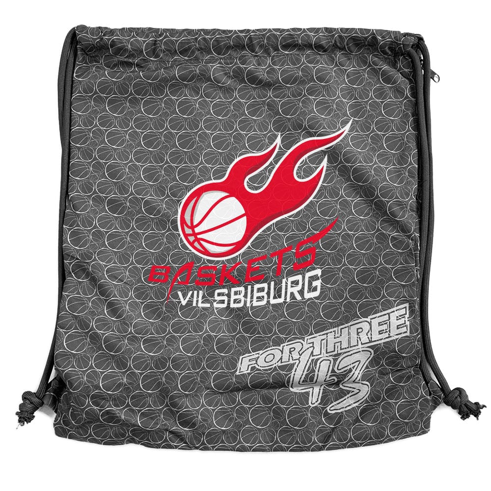 Baskets Vilsbiburg Turnbeutel Gymsac dunkelgrau mit Seitentasche