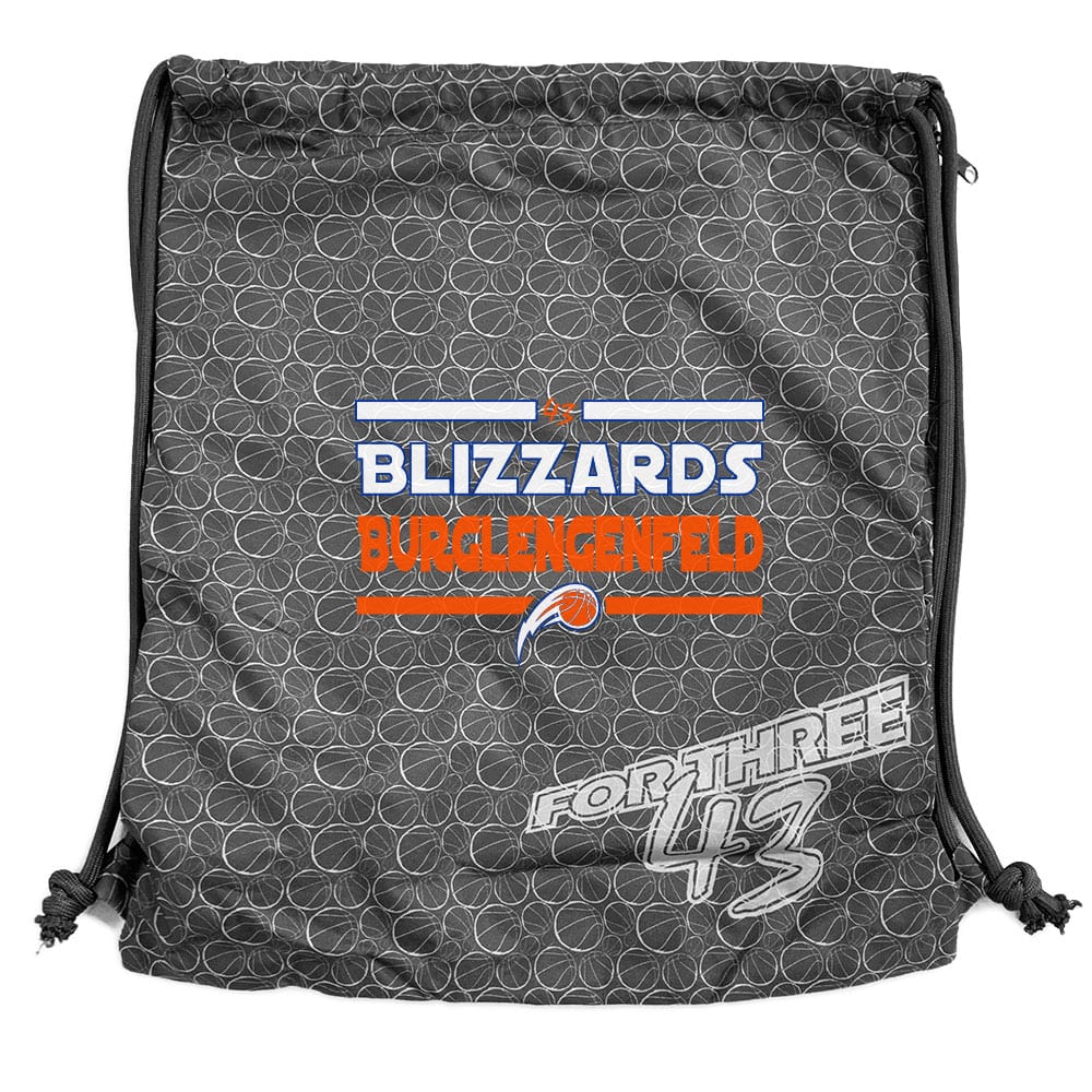 Blizzards Burglengenfeld Turnbeutel Gymsac dunkelgrau mit Seitentasche
