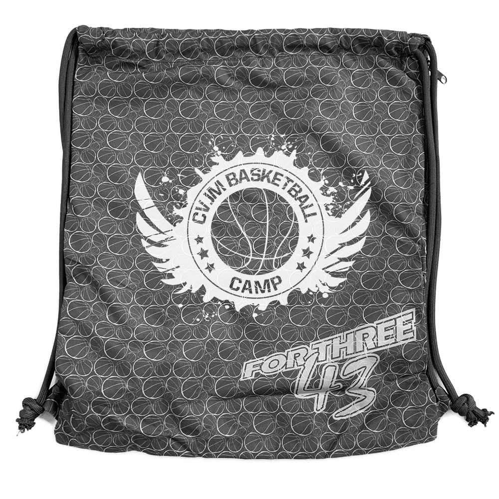 CVJM Basketball Camp Turnbeutel Gymsac dunkelgrau mit Seitentasche