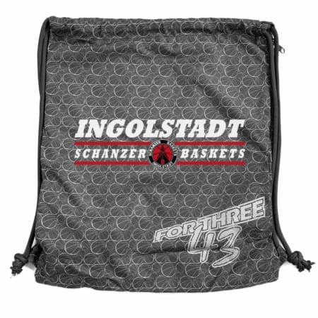 Ingolstadt Schanzer Baskets Turnbeutel Gymsac dunkelgrau mit Seitentasche