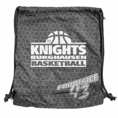 Knights Burghausen Basketball Turnbeutel Gymsac dunkelgrau mit Seitentasche