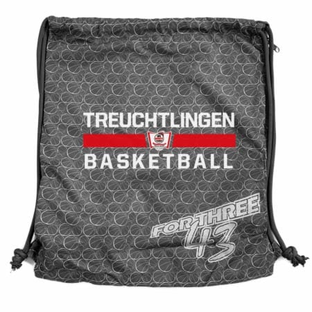 Treuchtlingen Basketball Turnbeutel Gymsac dunkelgrau mit Seitentasche