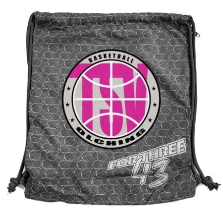 TSV Olching Basketball PinkEdition Turnbeutel Gymsac dunkelgrau mit Seitentasche