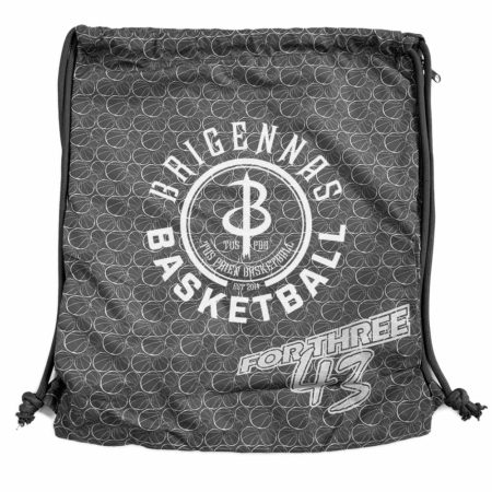 Brigennas Basketball Turnbeutel Ballbag dunkelgrau mit Seitentasche
