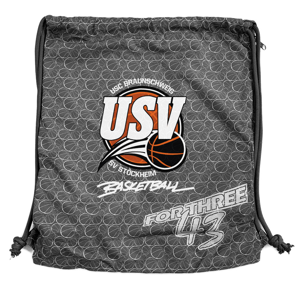 USV Basketball Gymsac dunkelgrau mit Seitentasche