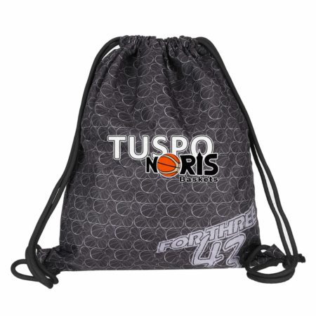 TUSPO Noris Baskets Turnbeutel Gymsac dunkelgrau mit Seitentasche