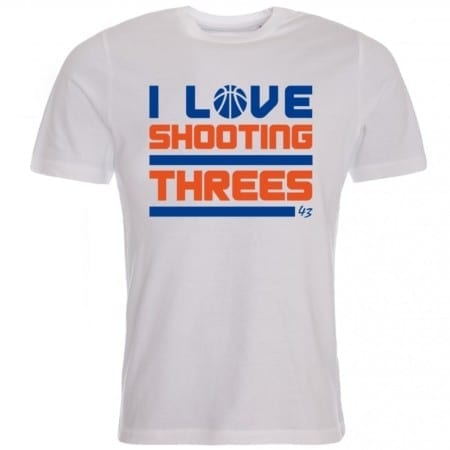 I LOVE SHOOTING THREES T-Shirt weiß