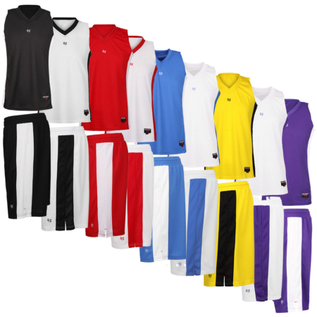 Kinder Basketball Teamsatz PRO Trikot + Hose in 9 Farbvariationen
