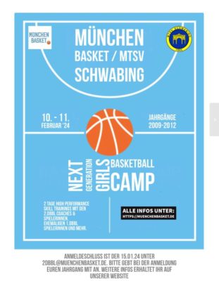 München Basket Mädchen Camp 2024