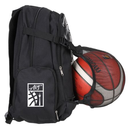 ART Basketballrucksack mit Ballnetz schwarz